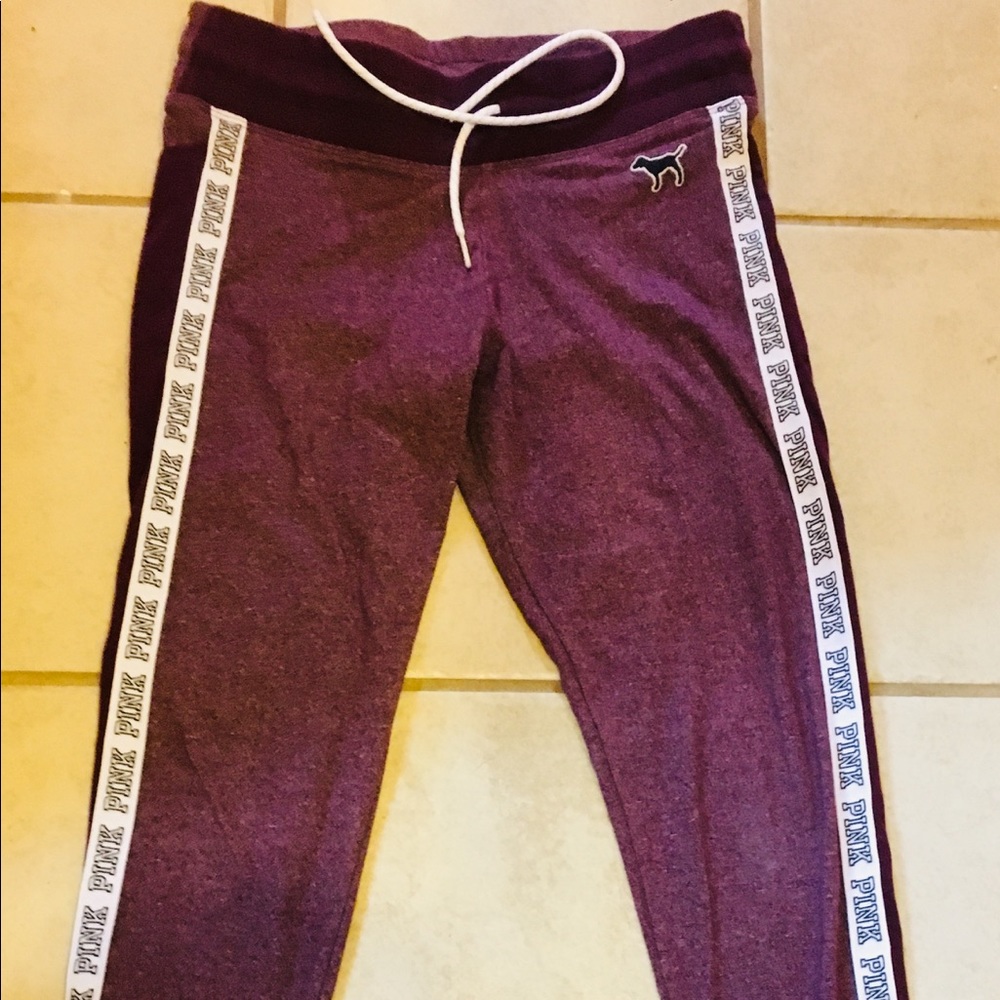💥NWOT💥PINK Maroon Joggers size M